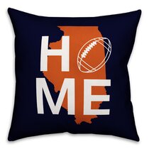 Sports themed throw outlet pillows